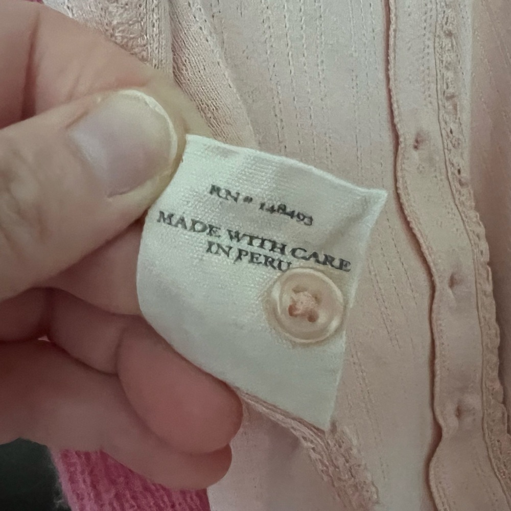 Dôen Lois Tank, Size M, in Degas Pink Pointelle - Picture 13 of 16